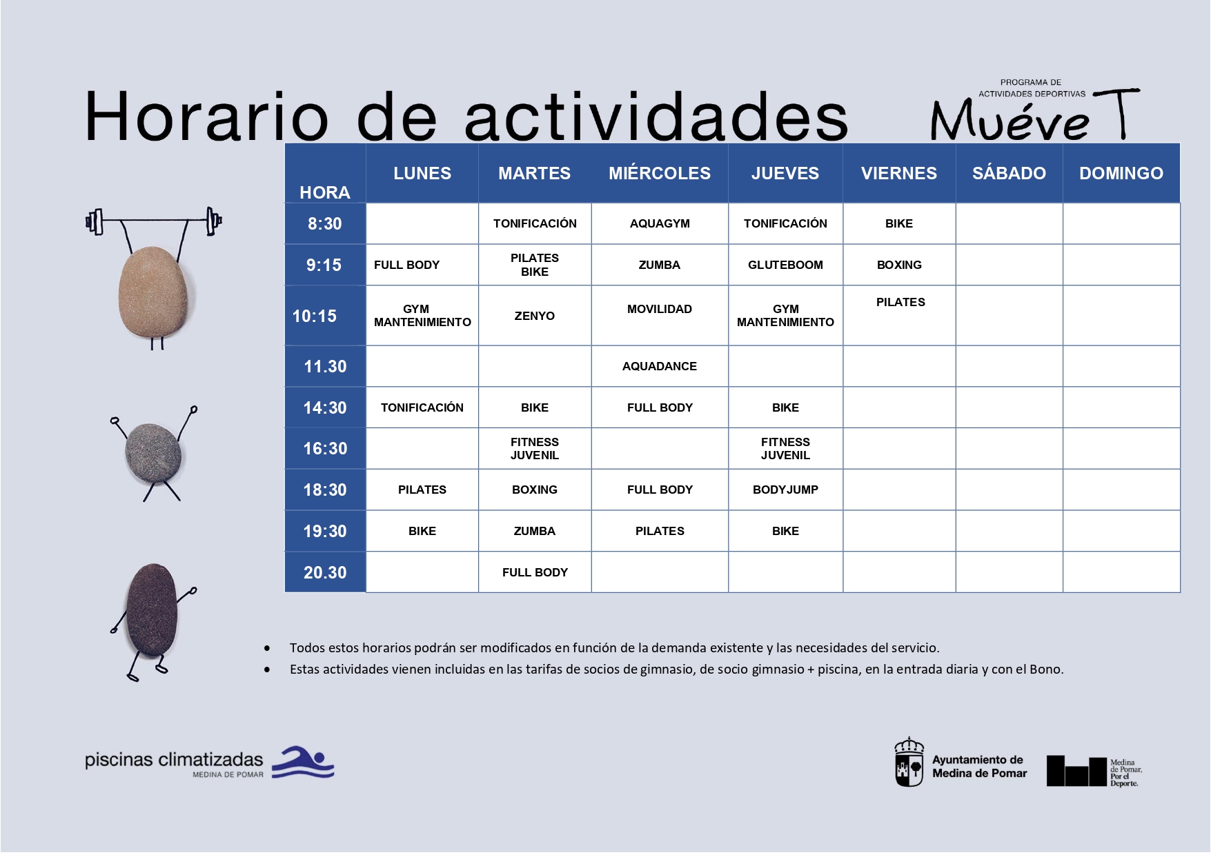 HORARIO MUEVET SEPTIEMBRE 24 