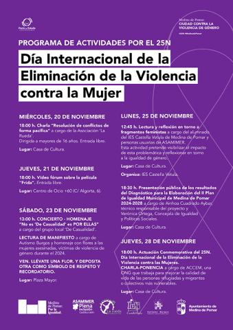 Programa de actividades por el 25N